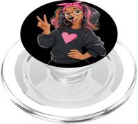 Simpatico segno di pace per amanti dei cani divertente animale grafico giocoso Sharp PopSockets PopGrip per MagSafe