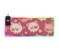 Simpatico semplice cartone animato maiali pesca filo di ricarica incandescente ufficio mouse pad grande riposo 89,9 x 40,6 cm tappetino per mouse