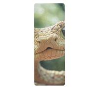 Simpatico serpente curioso tappetini da yoga per allenamento a casa per le donne stampati, antiscivolo, tappetino da yoga asciugamano antiscivolo con borse tapete para ejercicio 180,3 x 66 cm