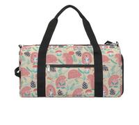 Simpatico set da palestra con riccio e foresta divertente con scomparto per scarpe, borsone da viaggio, borsa da yoga