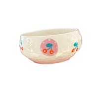 Simpatico set da tavola con una speciale simpatia per la casa dipinta a mano di colore sottosmalto - ciotola da 6 pollici