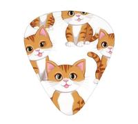 Simpatico set di plettri stampati con gattino - 12 pezzi, sottili, medi e spessi, adatti per chitarra, basso, chitarra elettrica e ukulele