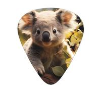 Simpatico set di plettri stampati con koala, 12 pezzi, sottili, medi e spessi, adatti per chitarra, basso, chitarra elettrica e ukulele