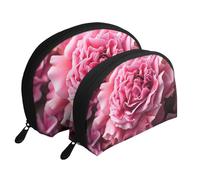 Simpatico set di trousse per cosmetici a forma di cane bassotto, organizer da viaggio con cerniera e scomparti interni, Rosa brillante., Taglia unica