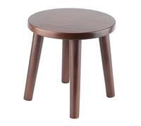 Simpatico Sgabello per Bambini Supporto per Piante in Legno di Pino Panca Multiuso per Bambini Sedile Fisso con Vite Stabile (Sgabello tondo assemblato color noce)