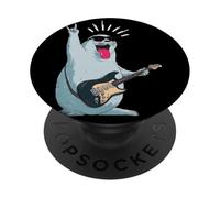 Simpatico sigillo Rockstar che suona la chitarra divertente design animale PopSockets PopGrip Adesivo