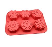 Simpatico stampo in silicone a forma di fiocchi di neve di Natale, gadget per torte, cupcake, caramelle, stampi in silicone per decorazioni natalizie