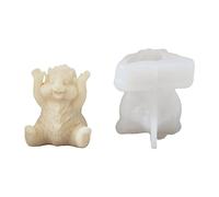 Simpatico stampo in silicone a forma di scoiattolo in stile cartone animato con grande coda di animale, ornamento profumato, decorazione per la casa da scrivania,