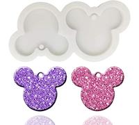 Simpatico stampo in silicone piatto lucido a forma di testa di topo con foro per fai da te stampo per pasta di gomma di cristallo gelatina shot cupcake decorazione torta budino gelato caramelle
