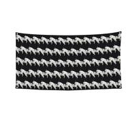 Simpatico striscione con stampa di capra con madre da appendere per feste, con 4 fori in metallo, migliora le vibrazioni festive ovunque