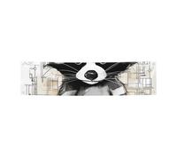 Simpatico striscione da appendere con procione stampato per Halloween e feste di Natale, 30 x 120 cm, sfondo fotografico, ghirlanda, arazzo da parete per sfondo di compleanno, decorazione per eventi