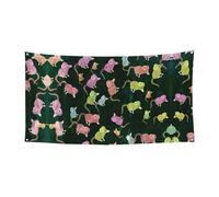 Simpatico striscione da appendere per feste di Halloween con stampa di topi per le vacanze, confezione da 1 pezzo, ideale per riunioni di Natale di Halloween