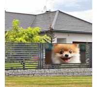 Simpatico striscione e cartelli Pomeranian da appendere alla parete, bandiera con corda da appendere, 61 x 119 cm, per feste, poster per feste, per interni ed esterni, Capodanno, laurea, matrimonio