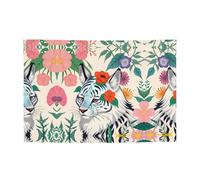 Simpatico striscione natalizio con tigre bianca che crea atmosfera, 119,4 x 180,3 cm, per Natale, feste notturne, riunioni di amici