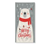 Simpatico striscione natalizio per porta, decorazione invernale con animali polari, per interni ed esterni, 91 x 183 cm