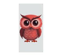 Simpatico striscione per porta con gufo rosso, decorazione per porta verticale stagionale, sfondo durevole per feste, portico, ingresso, giardino, decorazione 178 x 89 cm