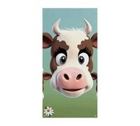 Simpatico striscione per porta con mucca di benvenuto primavera estate copertura per porta da appendere bandiera portico segno per porta d'ingresso decorazioni stagionali per feste per interni ed