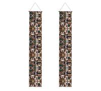 Simpatico striscione per porta con stampa bulldog inglese, striscioni decorativi da appendere per interni ed esterni per feste e celebrazioni