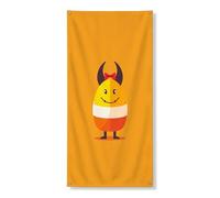 Simpatico striscione per porta di Halloween, adorabile decorazione a forma di mostro di caramelle in stile cartone animato, divertente decorazione per interni ed esterni, 91 x 183 cm