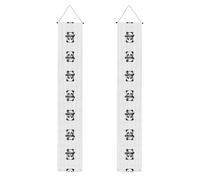 Simpatico striscione per portico stampato con panda, striscioni decorativi appendibili, adatti per feste, decorazione multi-scena per interni ed esterni