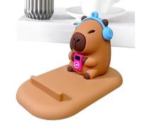 Simpatico supporto per cellulare da scrivania, antiscivolo e portatile, per la scrivania, per casa, tavolo, toeletta, letto, viaggi, ufficio, cabina, cucina, cannella