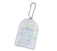 Simpatico supporto per fototessera con portachiavi a forma di ali di cartone animato, custodia per carte fotografiche, banche protettore di credito, regali