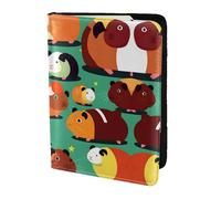 Simpatico supporto per passaporto con stampa di porcellini d'India per viaggi must have, custodia per passaporto per accessori da viaggio per donne e uomini, Nero, One Size