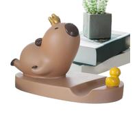 Simpatico supporto per telefono Capybara, action figure a forma di animale dei cartoni animati, multi funzionale palmare desktop ornamento decorazione per camera da auto posto di lavoro
