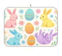 Simpatico tappetino assorbente bianco per scolapiatti per piano di lavoro della cucina, spugna reversibile resistente al calore e superficie protettiva, 40,6 x 45,7 cm