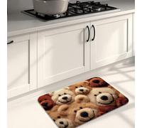 Simpatico tappetino da cucina per pavimento, in morbido peluche, lavabile, antiscivolo, decorativo, per casa, cucina, lavandino, bagno, 50 x 78 cm