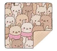 Simpatico tappetino da gioco per bambini, in morbida schiuma di alpaca, per pavimento, leggero, per bambini, 127 x 127 cm