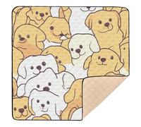Simpatico tappetino da palestra e attività per bambini con cani dorati, per interni ed esterni, comodo, per bambini, bambini, neonati, 127 x 127 cm