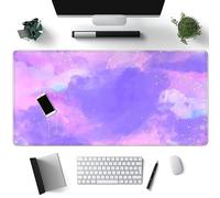 Simpatico tappetino da scrivania viola inchiostro tappetino da scrivania da gioco 70 x 40 cm tappetino per mouse viola gamer ragazza carino rosa tappetino per mouse decorazione scrivania tastiera