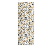 Simpatico tappetino da yoga bianco leopardo della giungla sottile per la casa stampato, antiscivolo, asciugamano opaco yoga con borse tapete para ejercicio 180,3 x 66 cm