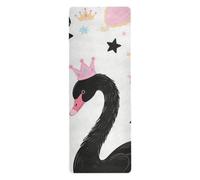 Simpatico tappetino da yoga con cigno nero con borsa per il trasporto per le donne stampate, antiscivolo, tappetino da yoga antiscivolo e borsa tapete para ejercicio 180,3 x 66 cm