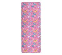 Simpatico tappetino da yoga con unicorni colorati e cartoni animati sottili per gli uomini stampati, antiscivolo, tappetino da yoga caldo asciugamano con borsa per il trasporto tapete para ejercicio