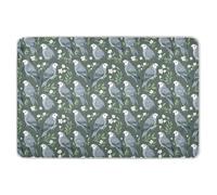 Simpatico tappetino fasciatoio riutilizzabile con pappagalli grigi, verde salvia, altamente assorbente, per addestramento al vasino, per neonati 132,1 cm di lunghezza x 86,4 cm di larghezza