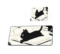 Simpatico tappetino for mouse gatto semplice tappetino for mouse creativo Kawaii grande tappetino da scrivania tappetino for tappeti accessori for computer tastiera tappetino for mouse impermeabile(3,