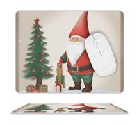 Simpatico tappetino per il mouse natalizio tradizionale, impermeabile, con base in gomma antiscivolo, bordo cucito, divertente, per casa, ufficio, dormitorio, scrivania, accessori decorativi, 20,3 x