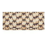 Simpatico tappetino per mouse antiscivolo con pinguino in stile cartone animato per scrivania per scrivere comodo tappetino per mouse 80 x 30 cm