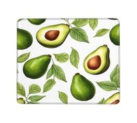 Simpatico tappetino per mouse con avocado tropicale, tappetino per mouse da gioco con bordi cuciti, base in gomma antiscivolo, tappetino per mouse per PC portatile, 22 x 18 cm