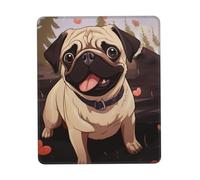 Simpatico tappetino per mouse con carlino, impermeabile, antiscivolo, base in gomma, tappetino per mouse da gioco liscio con bordo cucito, tappetino per mouse per computer, decorazione per casa