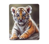 Simpatico tappetino per mouse con tigre, impermeabile, con base in gomma antiscivolo, tappetino per mouse da gioco liscio con bordo cucito, tappetino per mouse per computer, decorazione per casa