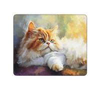 Simpatico tappetino per mouse da scrivania con gattino perduto, antiscivolo, design ecologico per giochi e ufficio.
