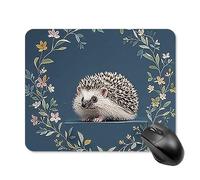 Simpatico tappetino per mouse quadrato con piccolo riccio, tappetino per mouse portatile con base in gomma antiscivolo, 20 x 25 cm, ultra sottile, per computer, laptop, accessori da scrivania da