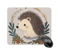 Simpatico tappetino per mouse quadrato con piccolo riccio, tappetino per mouse portatile con base in gomma antiscivolo, 25 x 30 cm, ultra sottile, per computer, laptop, ufficio, accessori da scrivania