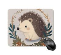 Simpatico tappetino per mouse quadrato con piccolo riccio, tappetino per mouse portatile con base in gomma antiscivolo, 20 x 25 cm, ultra sottile, per computer, laptop, accessori da scrivania da