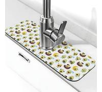 Simpatico tappetino per rubinetto con luna di avocado per lavello da cucina, tappetino drenante per lavello da cucina, paraspruzzi, assorbente ad asciugatura rapida, tappetino per lavello da cucina