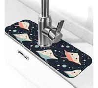 Simpatico tappetino per rubinetto con stampa a razza per lavello da cucina, rubinetti, tappetino paraspruzzi assorbente ad asciugatura rapida, tappetini per lavello da cucina per lo scarico del