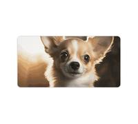 Simpatico tappetino per tastiera con chihuahua, tappetino per mouse da gioco, antiscivolo, per scrivania, lavoro, casa, 30 x 60 cm